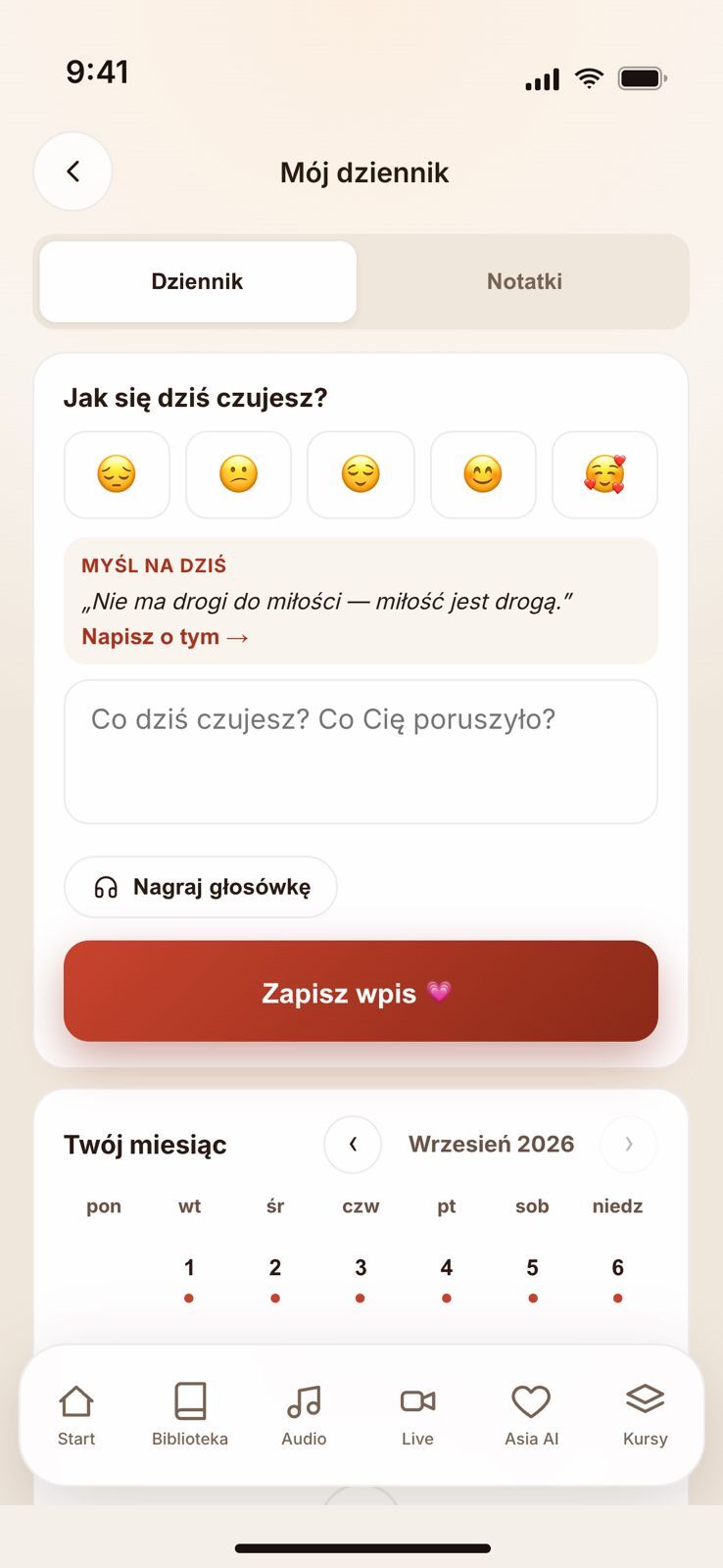 Aplikacja Doktor Miłość, ekran 2