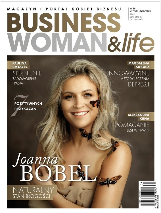 Asia Bobel na okładce magazynu Businesswoman and Life